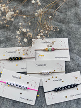 Charger l'image dans la galerie, Bracelet personnalisé perles lettres - Choisissez votre cordon et message