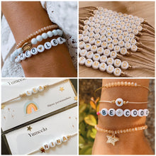 Charger l'image dans la galerie, Bracelet personnalisé perles lettres - Choisissez votre cordon et message