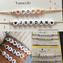 Charger l'image dans la galerie, bracelet prénoms personnalisé en perles