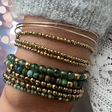 Charger l'image dans la galerie, Bracelet en perles hématites dorées