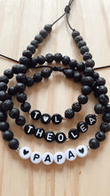 Charger l'image dans la galerie, Bracelet Homme Personnalisé en Perles de Lave Noires