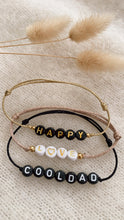 Charger l'image dans la galerie, Bracelet personnalisé perles lettres - Choisissez votre cordon et message