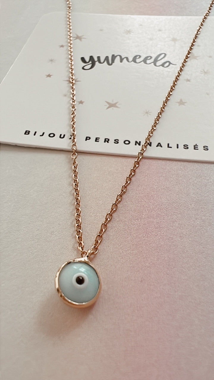 Collier oeil bleu